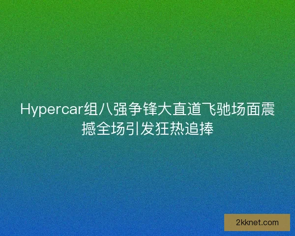 Hypercar组八强争锋大直道飞驰场面震撼全场引发狂热追捧